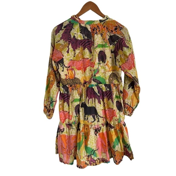 J. CREW Tiered Popover Dress in Ratti Safari Print AP199 - Picture 5 of 14